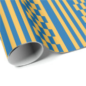 Sky Blue und Warm Yellow Elegante Geschenkpapier (Rolleneckpunkt)