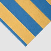 Sky Blue und Warme Gelbe Streifen Seidenpapier (Detail)