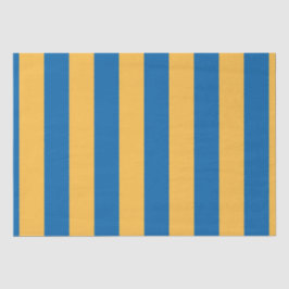 Sky Blue und Warme Gelbe Streifen Seidenpapier