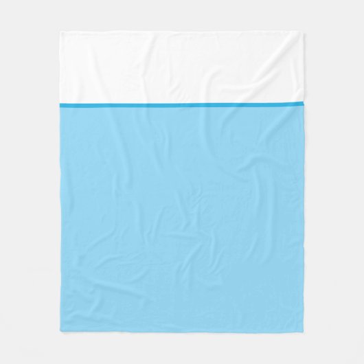 Sky Blue und White Fleecedecke (Vorderseite)