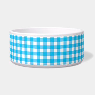 Sky Blue und White Gingham Napf