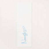 Sky Blue und White Namaste Script Reversible Yogamatte (Rückseite)