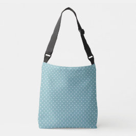 Sky Blue und White Polka Dot mit Monogram Tragetaschen Mit Langen Trägern