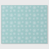 Sky Blue und White Snowflakes Geschenkpapier (Flach)