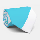 Sky Blue und White Striping Krawatte (Gerollt)
