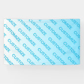 Sky Blue (veränderbare Farbe!) Ombre & Text Muster Banner (Horizontal)