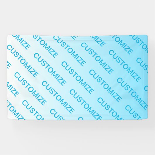 Sky Blue (veränderbare Farbe!) Ombre & Text Muster Banner (Horizontal)
