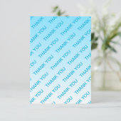 Sky Blue (veränderbare Farbe!) Ombre & Text Muster Dankeskarte (Stehend Vorderseite)