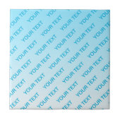 Sky Blue (veränderbare Farbe!) Ombre & Text Muster Fliese (Vorderseite)