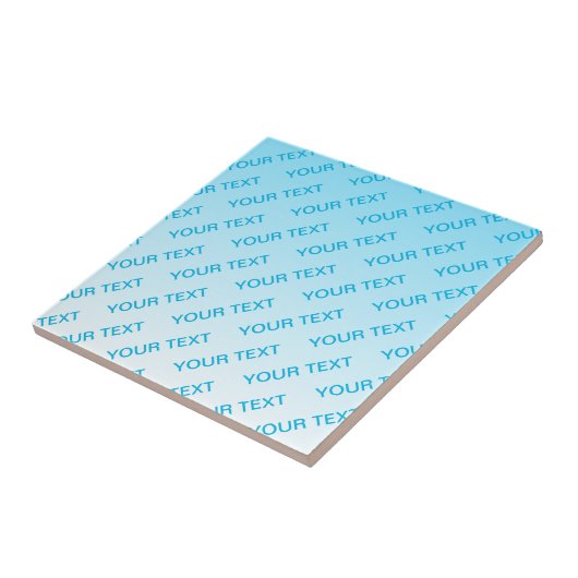 Sky Blue (veränderbare Farbe!) Ombre & Text Muster Fliese (Seite)