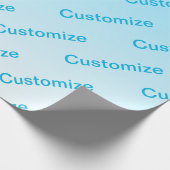 Sky Blue (veränderbare Farbe!) Ombre & Text Muster Geschenkpapier (Ecke)