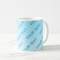 Sky Blue (veränderbare Farbe!) Ombre & Text Muster