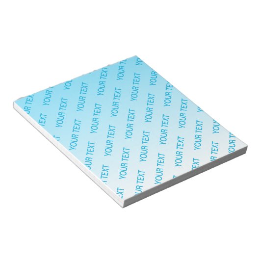 Sky Blue (veränderbare Farbe!) Ombre & Text Muster Notizblock (angewinkelt)