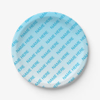 Sky Blue (veränderbare Farbe!) Ombre & Text Muster