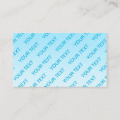 Sky Blue (veränderbare Farbe!) Ombre & Text Muster Visitenkarte (Vorderseite)