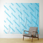 Sky Blue (veränderbare Farbe!) Ombre & Text Muster Wandteppich (Beispiel (Horizontal))