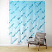 Sky Blue (veränderbare Farbe!) Ombre & Text Muster Wandteppich (Beispiel)