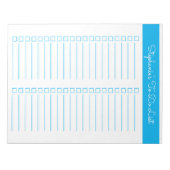 Sky Blue Vertical 8.5x11 Two Column Checklist Notizblock (Vorderseite)