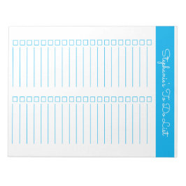 Sky Blue Vertical 8.5x11 Two Column Checklist Notizblock