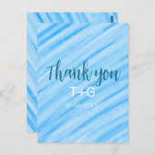 Sky blue Vielen Dank, fügen Sie Pärchen Namen Datu Postkarte (Vorne/Hinten)