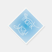 Sky Blue Vielen Dank Herzlich Party Napkins Serviette (Ecke)