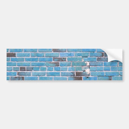 Sky Blue Vintag Brick Wall Texture Autoaufkleber (Vorne)