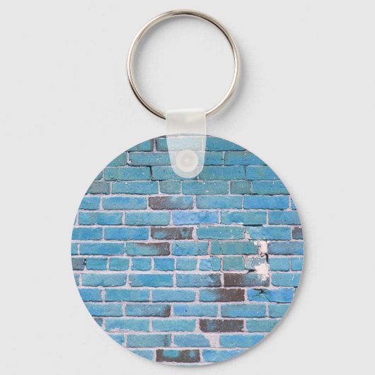 Sky Blue Vintag Brick Wall Texture Schlüsselanhänger (Vorderseite)