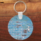 Sky Blue Vintag Brick Wall Texture Schlüsselanhänger (Vorderseite)