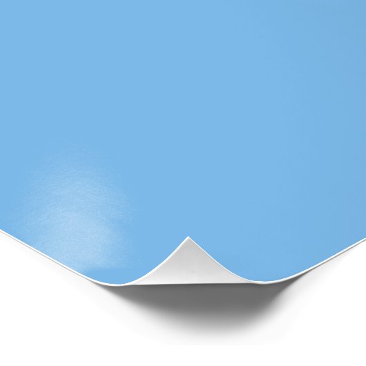 Sky Blue (Vollfarbe) Aero Poster (Ecke)