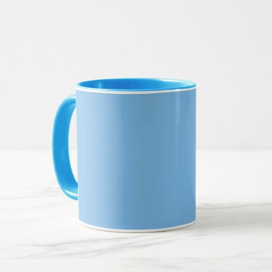 Sky Blue (Vollfarbe) Aero Tasse (Vorderseite Links)
