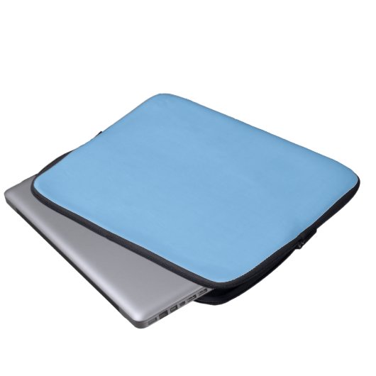 Sky Blue (Vollfarbe) Laptopschutzhülle (Vorne Knopf)