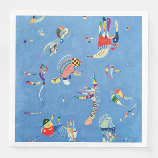 Sky Blue von Wassily Kandinsky Serviette (Vorderseite)