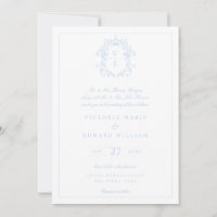 Sky Blue Wappen Monogram Wedding