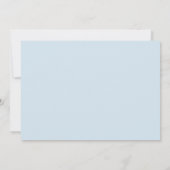 Sky Blue Watercolor Blume Family Wiedersehen Einladung (Rückseite)