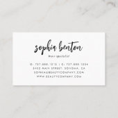 Sky Blue Watercolor Brow Visitenkarte (Rückseite)