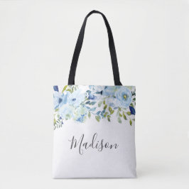 Sky Blue Watercolor Girls Name Geburtstagsgeschenk Tasche