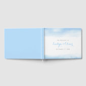 Sky Blue Watercolor Wash Wedding Gästebuch (Voll)