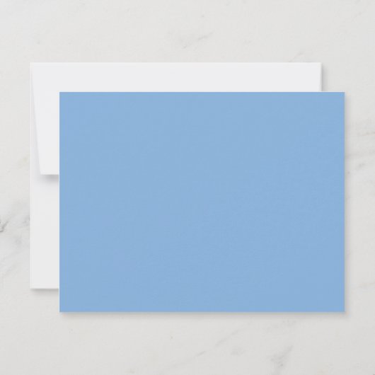 Sky Blue Wavy Frame Note Card Einladung (Rückseite)