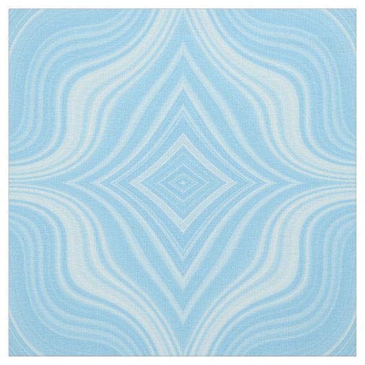 Sky Blue Wavy Rhombus Pattern Stoff (Muster)