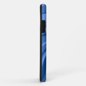 Sky Blue Wavy Stripes Muster Case-Mate iPhone Hülle (Hinten/Rechts)