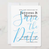 Sky Blue Wedding Beruflich Minimalistisch Save The Date (Vorderseite)