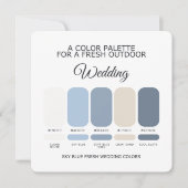 Sky Blue Wedding Color Palette Card Einladung (Vorderseite)
