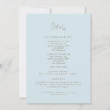 Sky Blue Wedding Details Umschließung