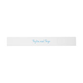 Sky Blue Wedding Einladung Typografie Bly Bands Einladungsbanderole (Flach)