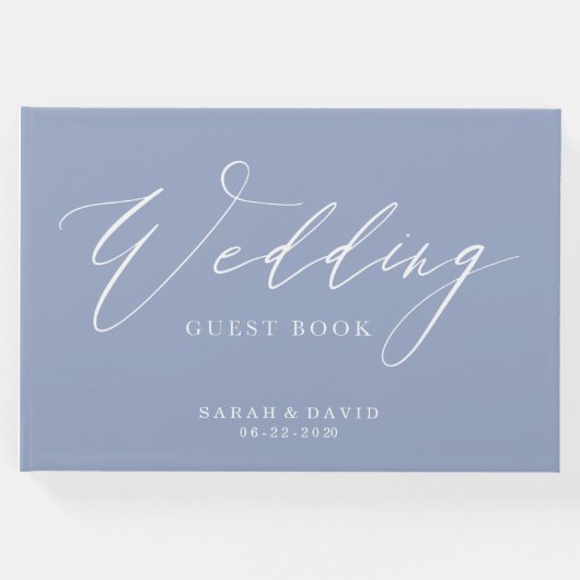 Sky Blue Wedding Guest book Gästebuch (Vorderseite)