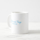Sky Blue Wedding Personalisiert Coffee Tasse (Vorderseite Links)