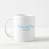 Sky Blue Wedding Personalisiert Coffee Tasse (Links)
