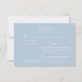 Sky Blue Wedding RSVP Card Karte (Vorderseite)
