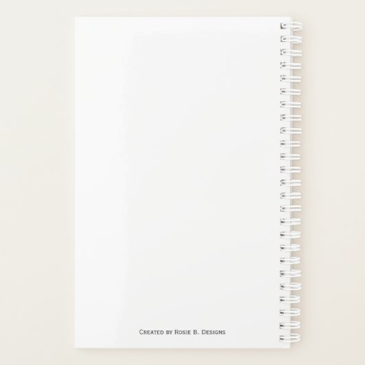 Sky Blue Weekly Planner Planer (Rückseite)