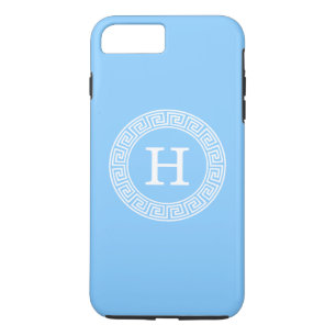 Sky Blue Whelt Griechisch Key Rnd Frame Initial Mo Case-Mate iPhone Hülle